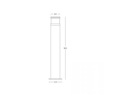 10W LED pastatomas lauko šviestuvas, pilkos/juodos sp., 3000K, IP65, E411