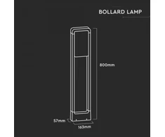 Samsung 10W LED pastatomas šviestuvas, juodas, 4000K, IP65, aukštis 80cm