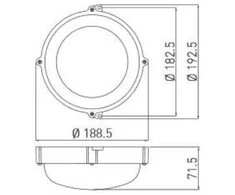 Sieninis šviestuvas Bikuva.lt LED pertvarinis šviestuvas LUXIA 10W ROUND, 700lm, IP65, AC220-240V, 50/60Hz, šviesos kamp