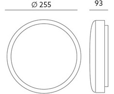 10W LED plafonas ORBIS, baltas, 4000K, IP44, su judesio davikliu