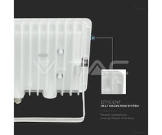 10W LED prožektorius, baltu korpusu, 4000K