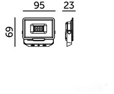 10W LED prožektorius MH, juodas, 4000K