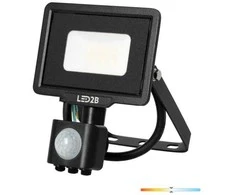 10W LED prožektorius MHC, juodas, 4000K, su judesio davikliu