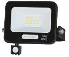 10W LED prožektorius su judesio davikliu, juodas, 4000K