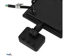 Bemko 10W LED prožektorius su judesio davikliu KASTEL, juodas, 4000K, IP65, 120°