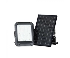 V-tac 10W LED prožektorius su saulės baterija, juodas, 4000K