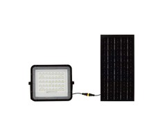 V-tac 10W LED prožektorius su saulės baterija, juodas, 6400K