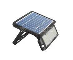 10W LED prožektorius V-TAC, 4000K (natūraliai balta), juodas, su saulės baterija