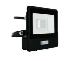 10W LED prožektorius V-TAC, juodu korpusu, 3000K, su judesio davikliu