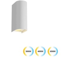 Sieninis šviestuvas 10W LED sieninis fasado šviestuvas AZORES, baltas, 3000/4000/6500K, IP65, 4343000