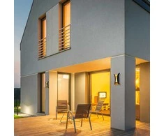 Lubinis šviestuvas 10W LED sieninis fasado šviestuvas DANTE, juodos/aukso sp., 4000K, IP54