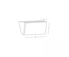 Sieninis šviestuvas 10W LED sieninis fasado šviestuvas, tamsiai pilkas, 3000K, IP65, E417