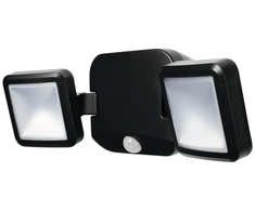 Solar Plus 10W LED sieninis lauko šviestuvas, juodas, 4000K, su baterija ir judesio davikliu, IP54