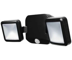 Solar Plus 10W LED sieninis lauko šviestuvas, juodas, 4000K, su baterija ir judesio davikliu, IP54