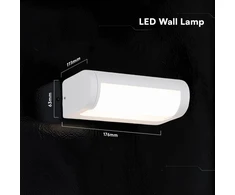 10W LED sieninis šviestuvas, baltas, 3000K, IP65, CREE LED chip