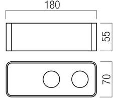 10W LED sieninis šviestuvas YUKI, matinės baltos sp., 3000K, dimeriuojamas, 01-3693