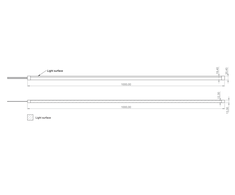 10W/m LARGE LED NEON juosta, 3000K, 24V DC, CRI90