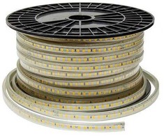 10W/m LED juosta OPTONICA, 220V, 2800K, 120 LED/m, IP65, 50m ritė