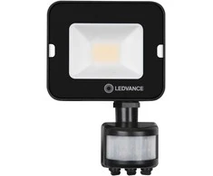 Ledvance 10W prožektorius COMPACT, juodas, 3000K, su sensoriumi