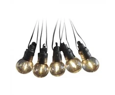 V-tac 10x0,5W LED lempučių girlianda, 3000K, 12m, su saulės baterija ir nuotolio valdymo pulteliu