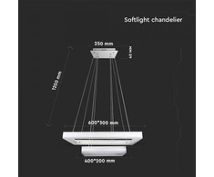 V-tac 113W LED pakabinamas šviestuvas, baltas, 3000K, dimeriuojamas