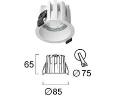11W LED įleidžiamas lauko šviestuvas RICKY, baltas, 2700/4200/6500K, IP65, 4335100