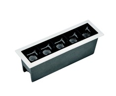 11W LED įleidžiamas šviestuvas, baltos/juodos sp., 3000K, S086