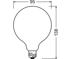 Osram 11W LED lemputė CLASSIC, E27, baltos matinės sp., 2700K, dimeriuojama