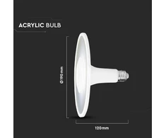 Samsung 11W LED lemputė V-TAC, UFO, 3000K, E27, balta