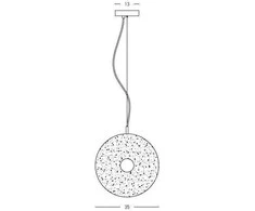 11W LED pakabinamas šviestuvas, juodu korpusu/skaidrus stiklas, 3000K, 23075