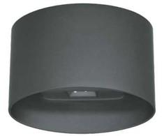 Sieninis šviestuvas 11W LED sieninis lauko šviestuvas TEMPO, tamsiai pilkas, 3000K, IP54, 4295000