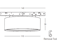 11W LED šviestuvas į magnetinę sistemą ZAMBELIS MAGNETIC 6MM, žalvario sp., 3000K, 25258