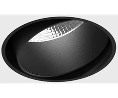 11W LED užglaistomo montavimo šviestuvas TUB M R, juodas, 3000K, 50°, DALI, IP44