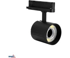 12-40W LED akcentinis šviestuvas į 3 fazių bėgelį VASKO, juodas, 4000K