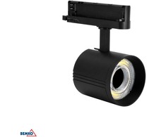 Bemko 12-40W LED akcentinis šviestuvas į 3 fazių bėgelį VASKO, juodas, 3000K