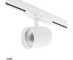 Bemko 12-40W LED akcentinis šviestuvas į 3 fazių bėgelį VASKO, baltas, 3000K