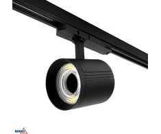 Bemko 12-40W LED akcentinis šviestuvas į 3 fazių bėgelį VASKO, juodas, 3000K