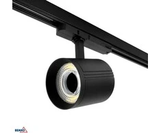 12-40W LED akcentinis šviestuvas į 3 fazių bėgelį VASKO, juodas, 4000K