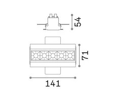 Ideal Lux Užglaistomas šviestuvas Lika 12,5W 4000K Trimless
