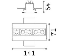 Ideal Lux Užglaistomas šviestuvas Lika 12,5W 4000K Trimless