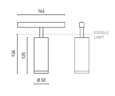 12,6W akcentinis šviestuvas į magnetines sistemas FIT, 47°, 3000K, baltas