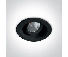 12W LED įleidžiamas pakreipiamas šviestuvas, juodas, 3000K, 11112H/B/W