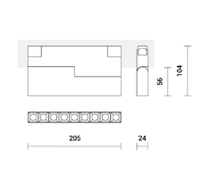 12W INSIGHT DARK LIGHT FLEXX šviestuvas į magnetines sistemas, 3000K, baltas