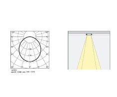 12W INSIGHT PLX šviestuvas į magnetines sistemas, 3000K, DALI, baltas