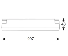 12W INSIGHT PLX šviestuvas į magnetines sistemas, 3000K, juodas, 407mm