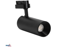 12W LED akcentinis šviestuvas į 1 fazės bėgelį VERKO, juodas, 3000K