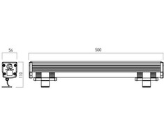 12W LED fasado šviestuvas XFLOW S, sidabro sp., 3000K, 30°