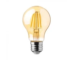 V-tac 12W LED filamentinė lemputė, E27, A60, 2200K, gintaro sp.