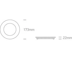 12W LED įleidžiama panelė, juoda, 3000K, 10112FA/B/W
