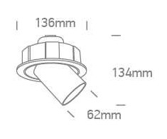 12W LED įleidžiamas, pakreipiamas šviestuvas, baltas, 3000/3500/4000K, 11112B/W/V